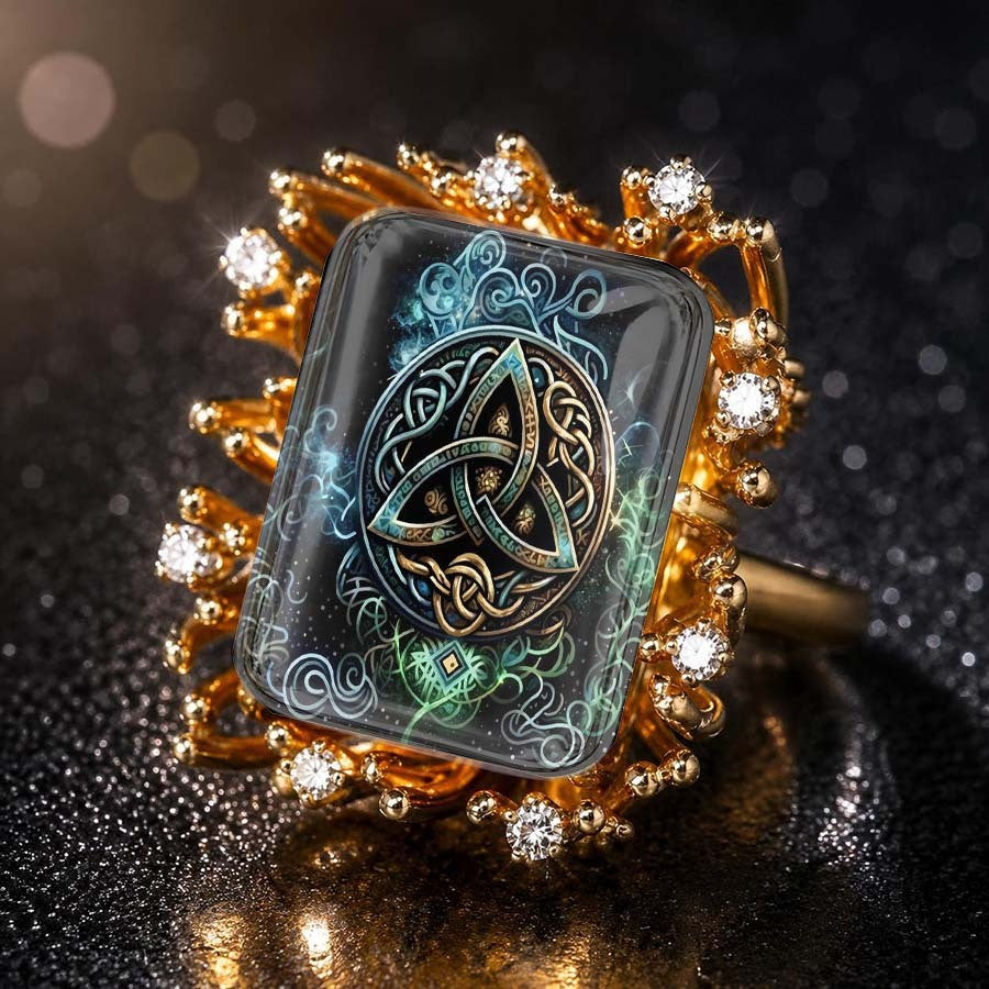 Trinity Knot Square Ring