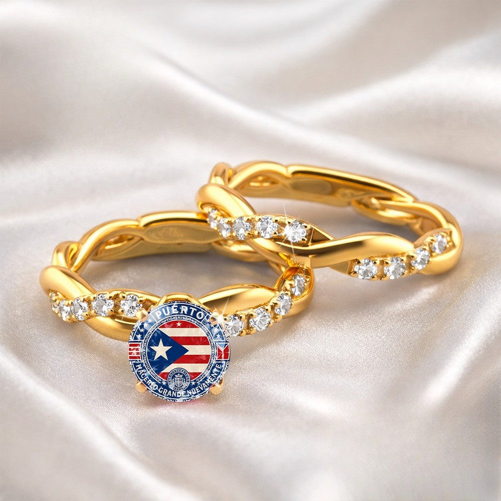 Puerto Rico Flag Twisted Ring