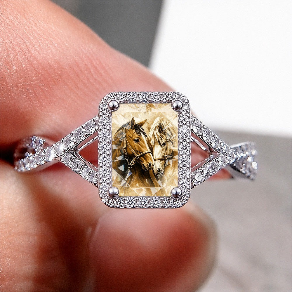 Dual Horse Square Ring