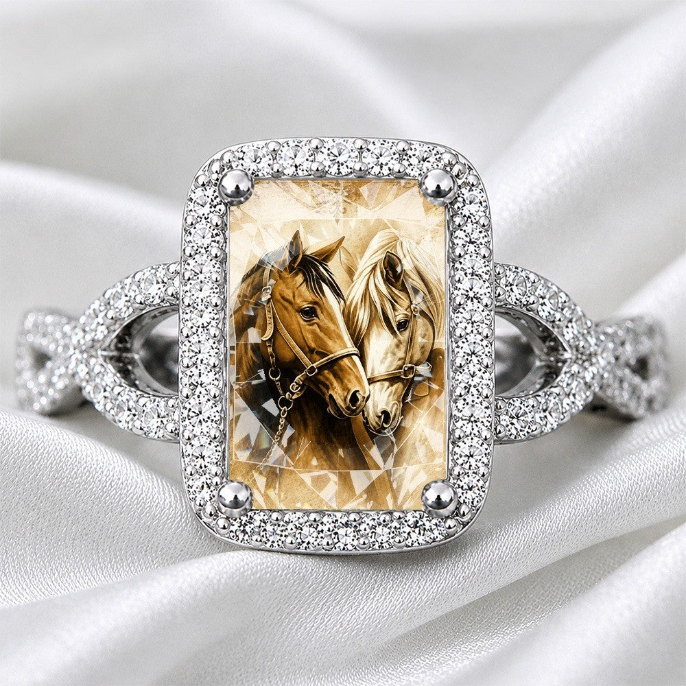 Dual Horse Square Ring