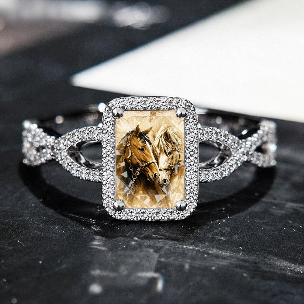 Dual Horse Square Ring