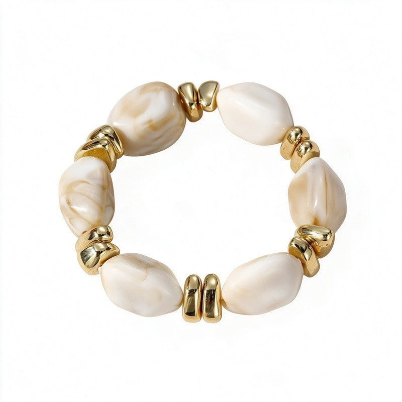 Geometric Bead Stretch Bracelet