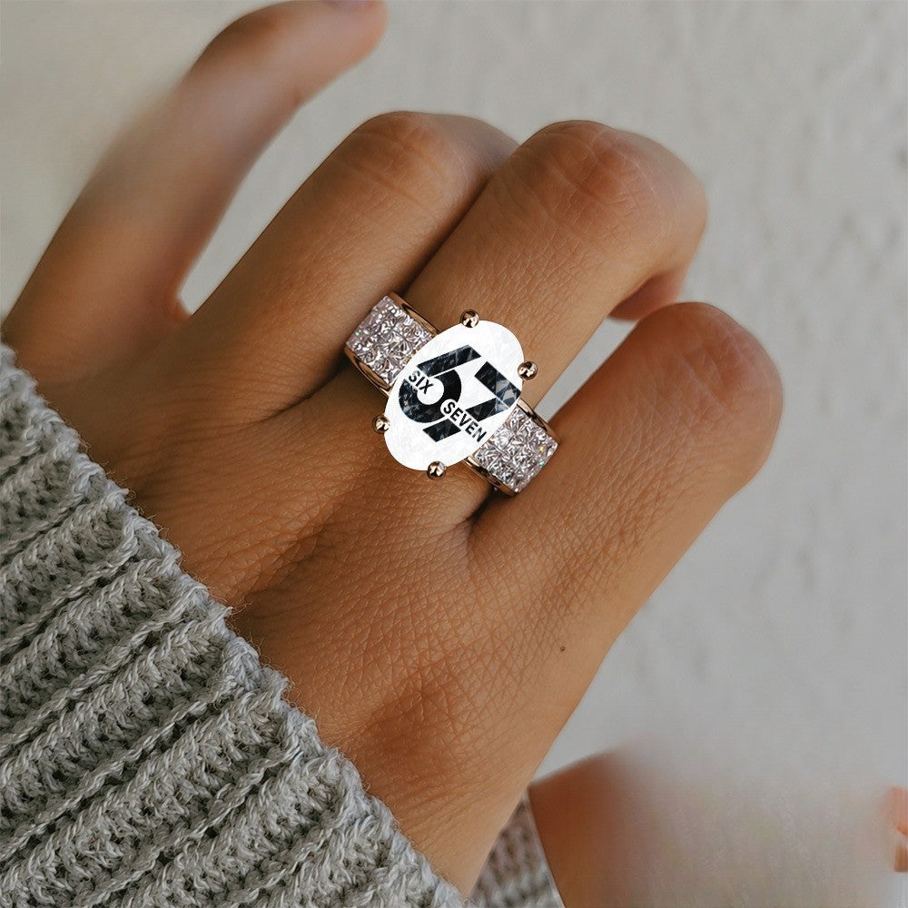 Six Seven Crystal Ring