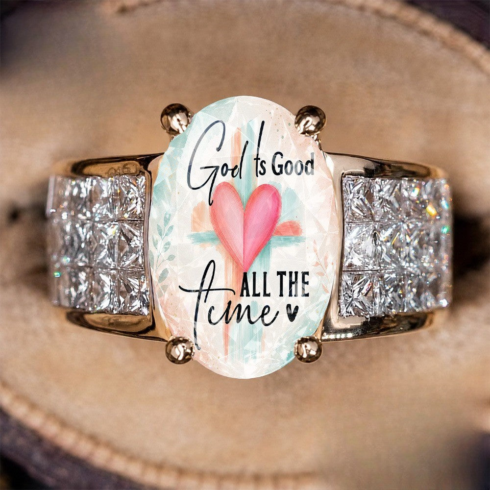 God Is Good Heart Ring