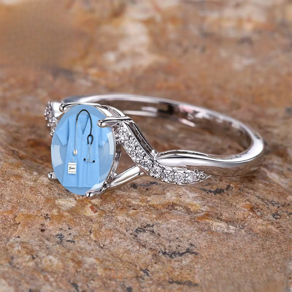 Nurse Scrubs Oval Ring
