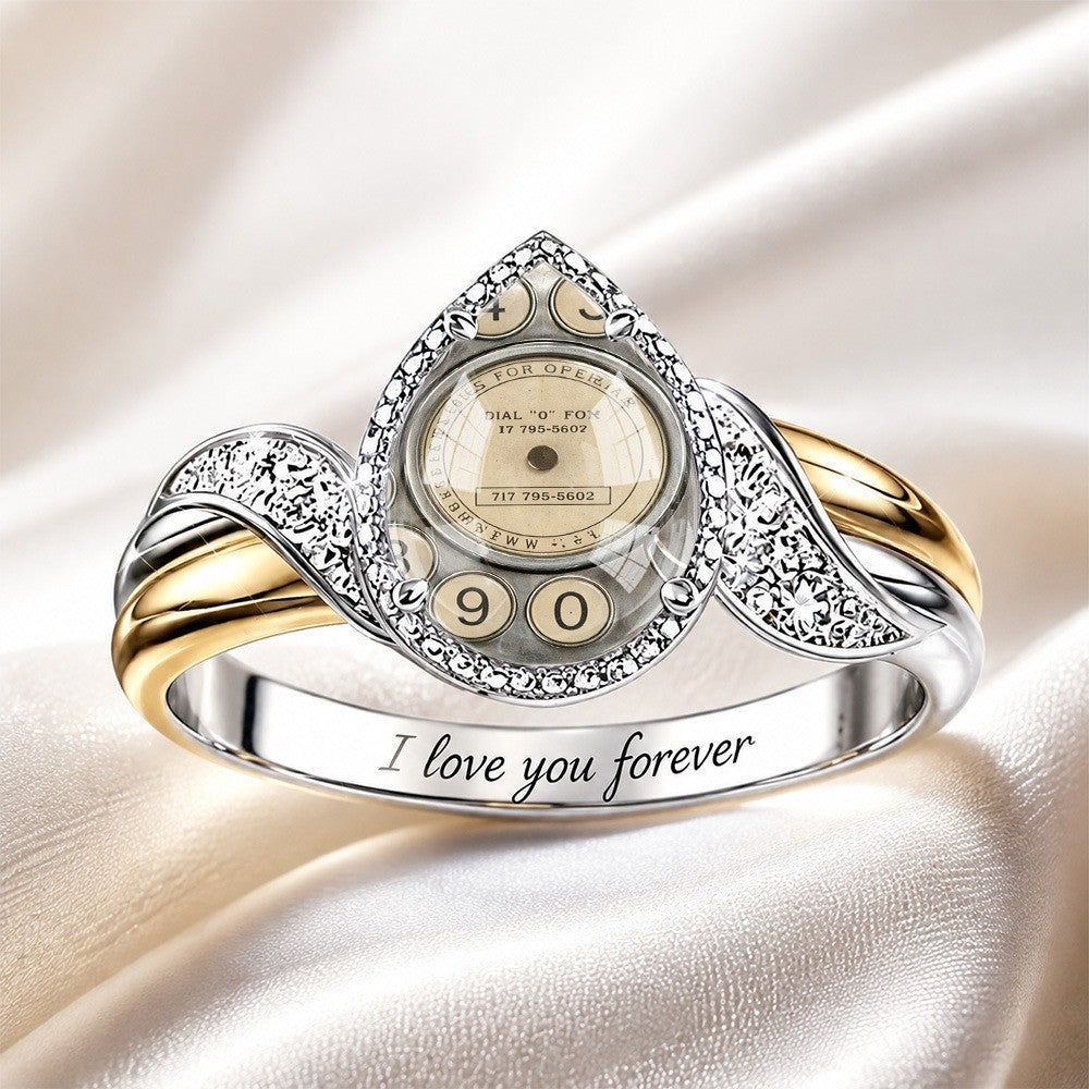 Engraved Dial Statement Ring