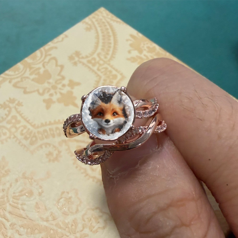 Fox Crystal Multi-Band Ring