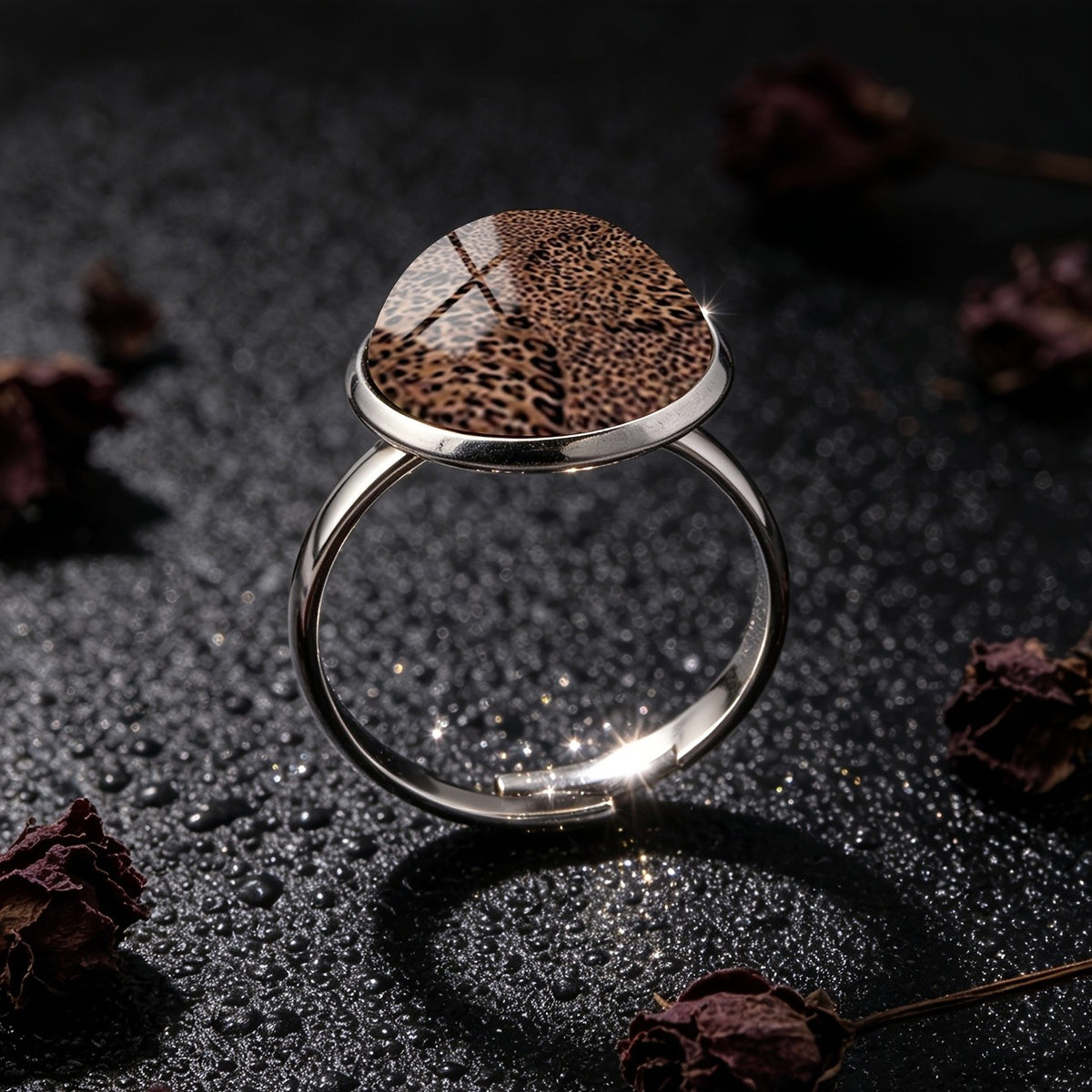 Leopard Print Dome Ring