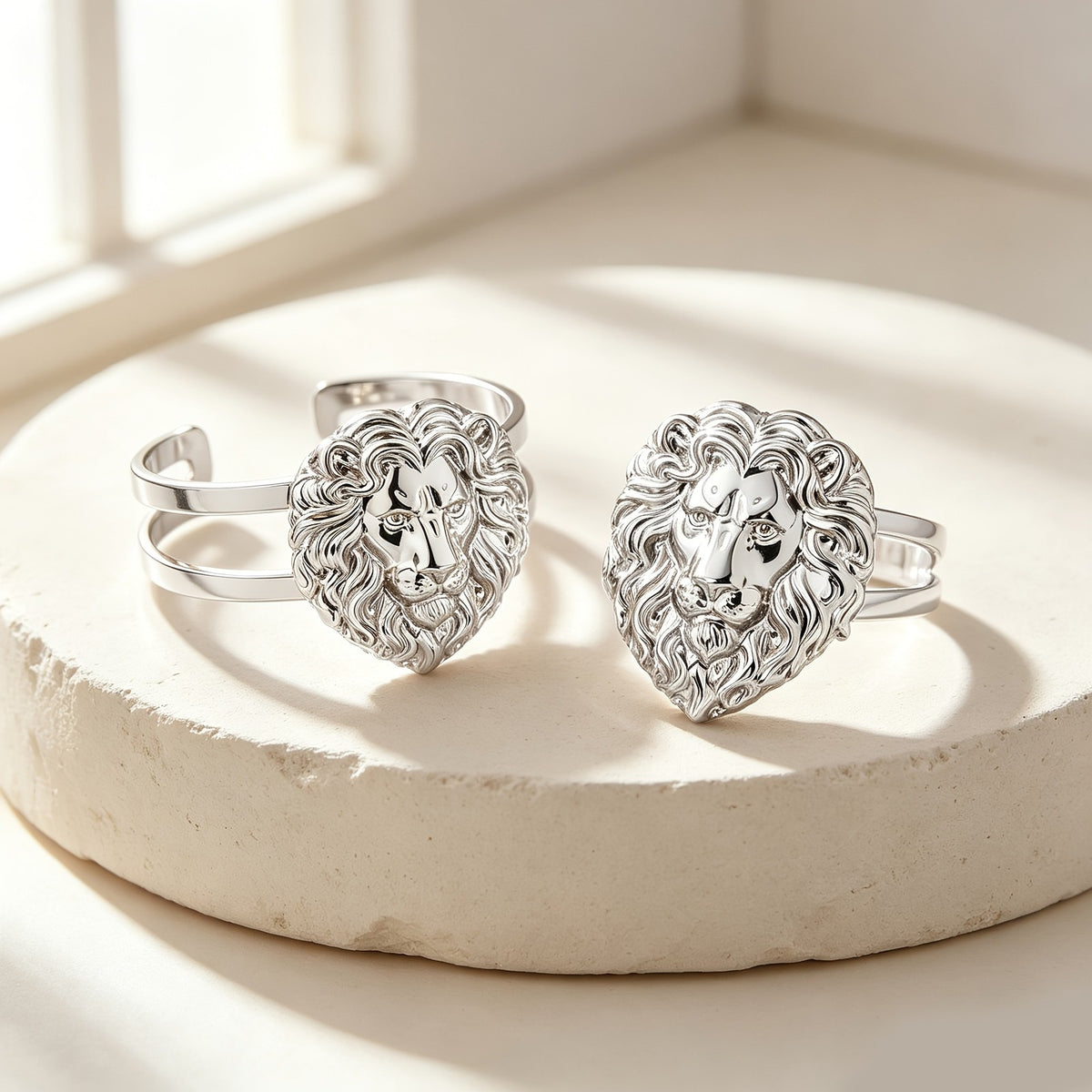Lion Head Bracelet & Ring Set