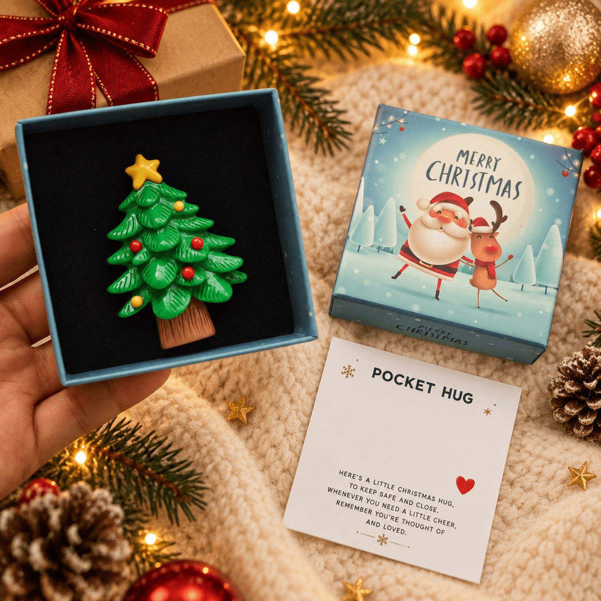 Christmas Tree Pocket Hug Box
