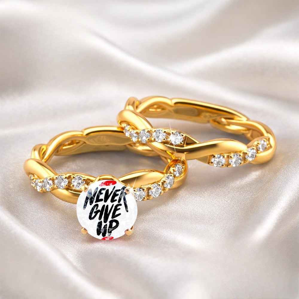 Never Give Up Twisted Ring