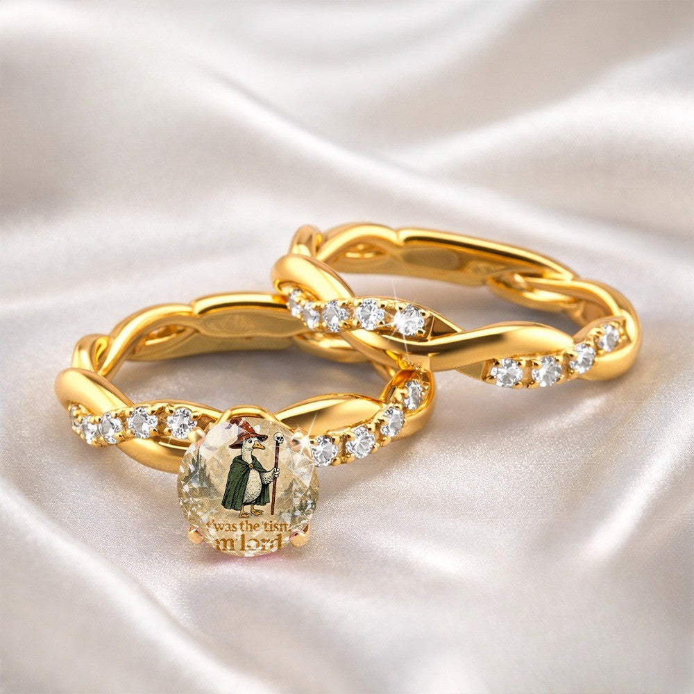 Twisted Crystal Wizard Duck Ring