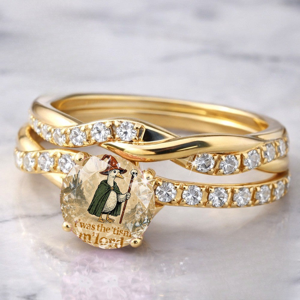 Twisted Crystal Wizard Duck Ring
