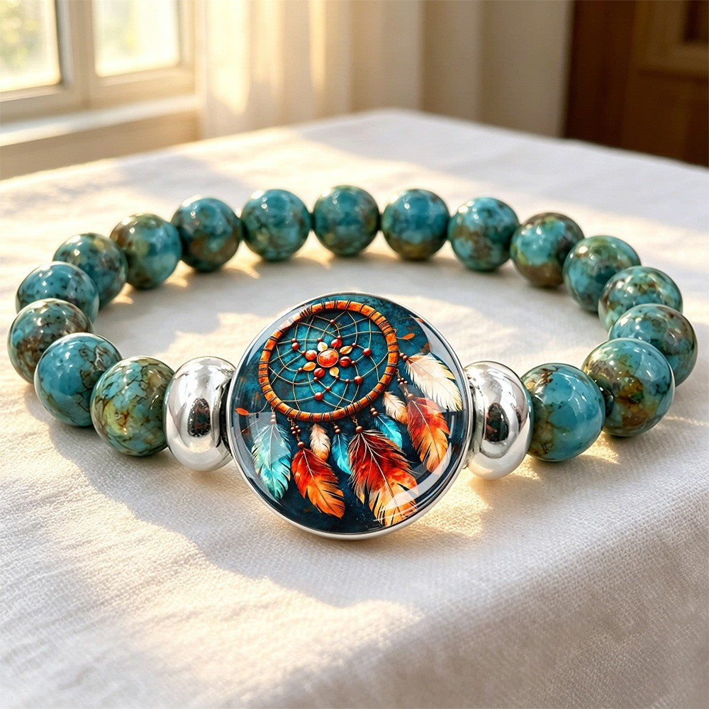 Dreamcatcher Feather Bead Bracelet