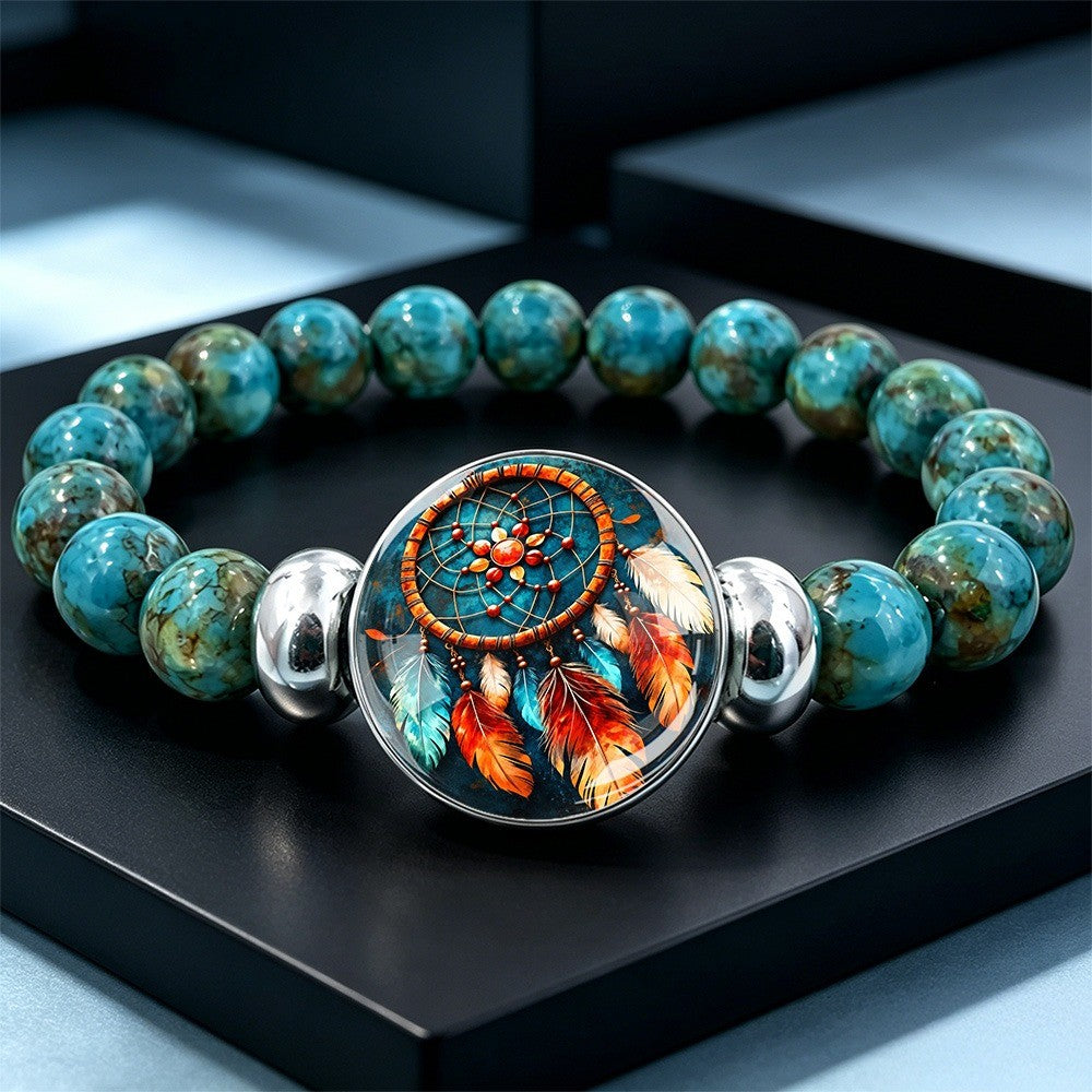 Dreamcatcher Feather Bead Bracelet