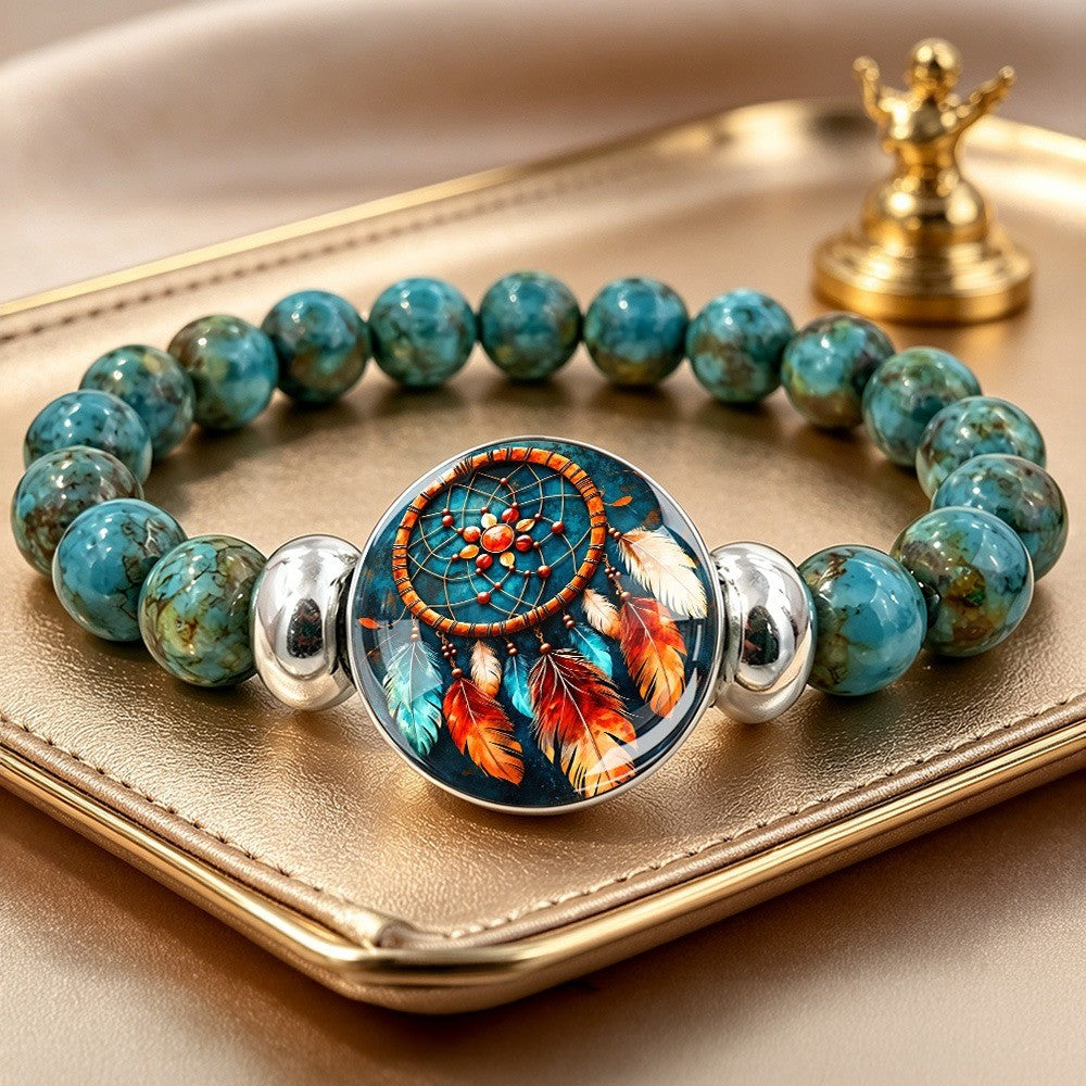 Dreamcatcher Feather Bead Bracelet