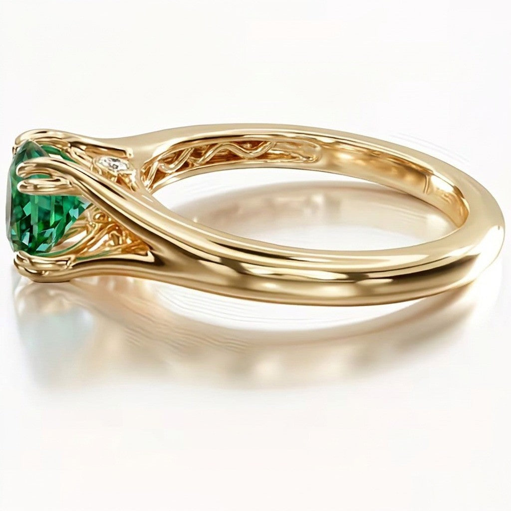 Green Tree of Life Wealth Ring