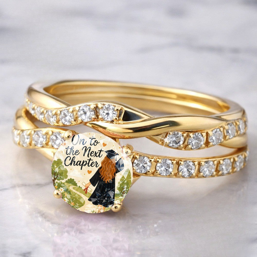 Graduate Glass Stone Ring