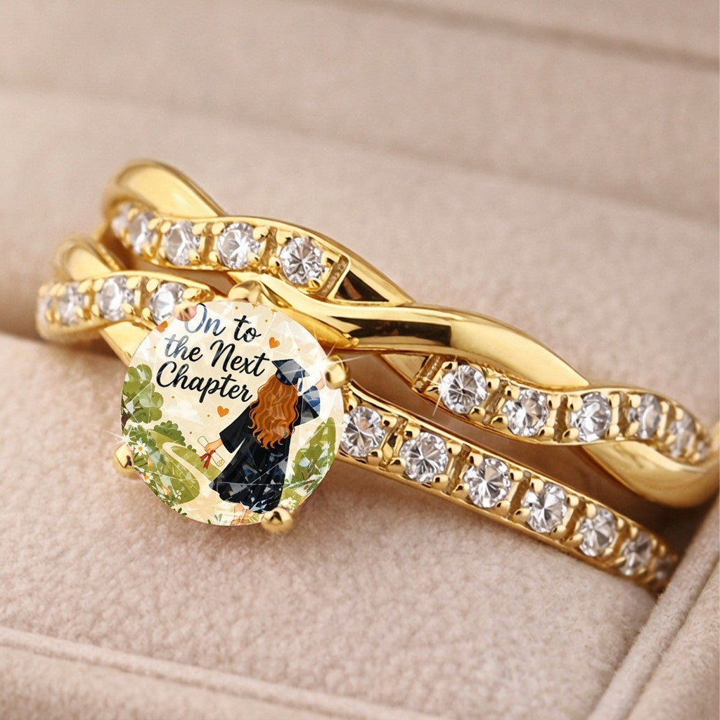 Graduate Glass Stone Ring