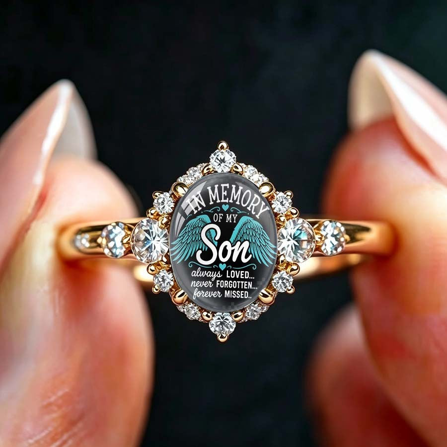 In Memory of My Son Ring