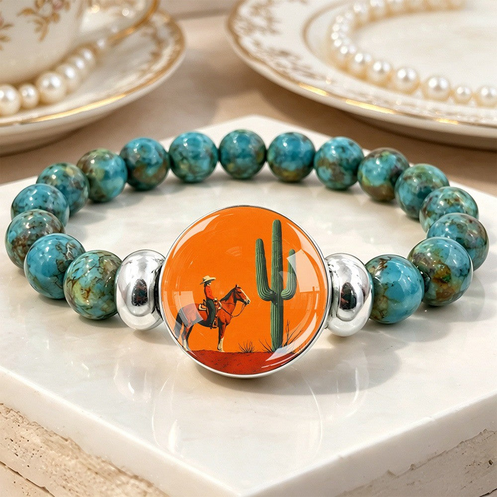 Western Cowboy Cabochon Bracelet