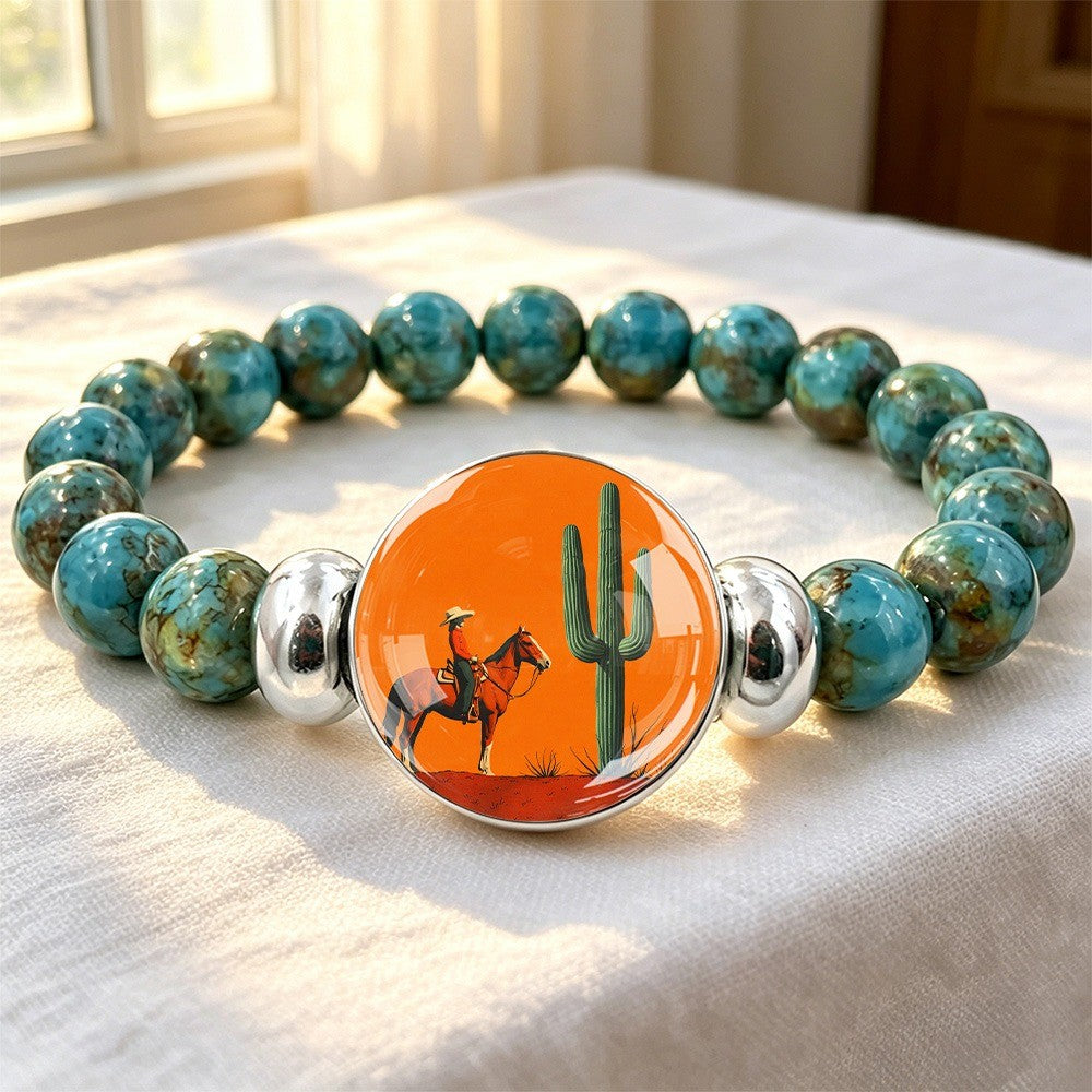 Western Cowboy Cabochon Bracelet