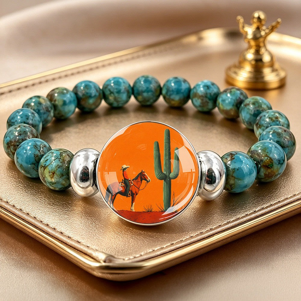 Western Cowboy Cabochon Bracelet