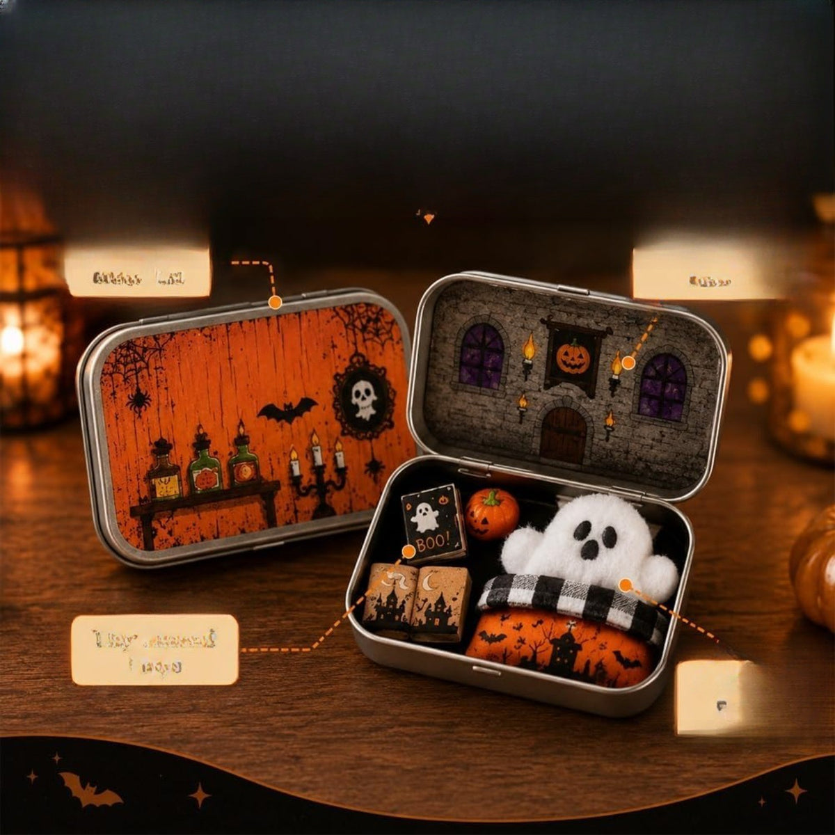 Spooky Ghost Tin Box Set