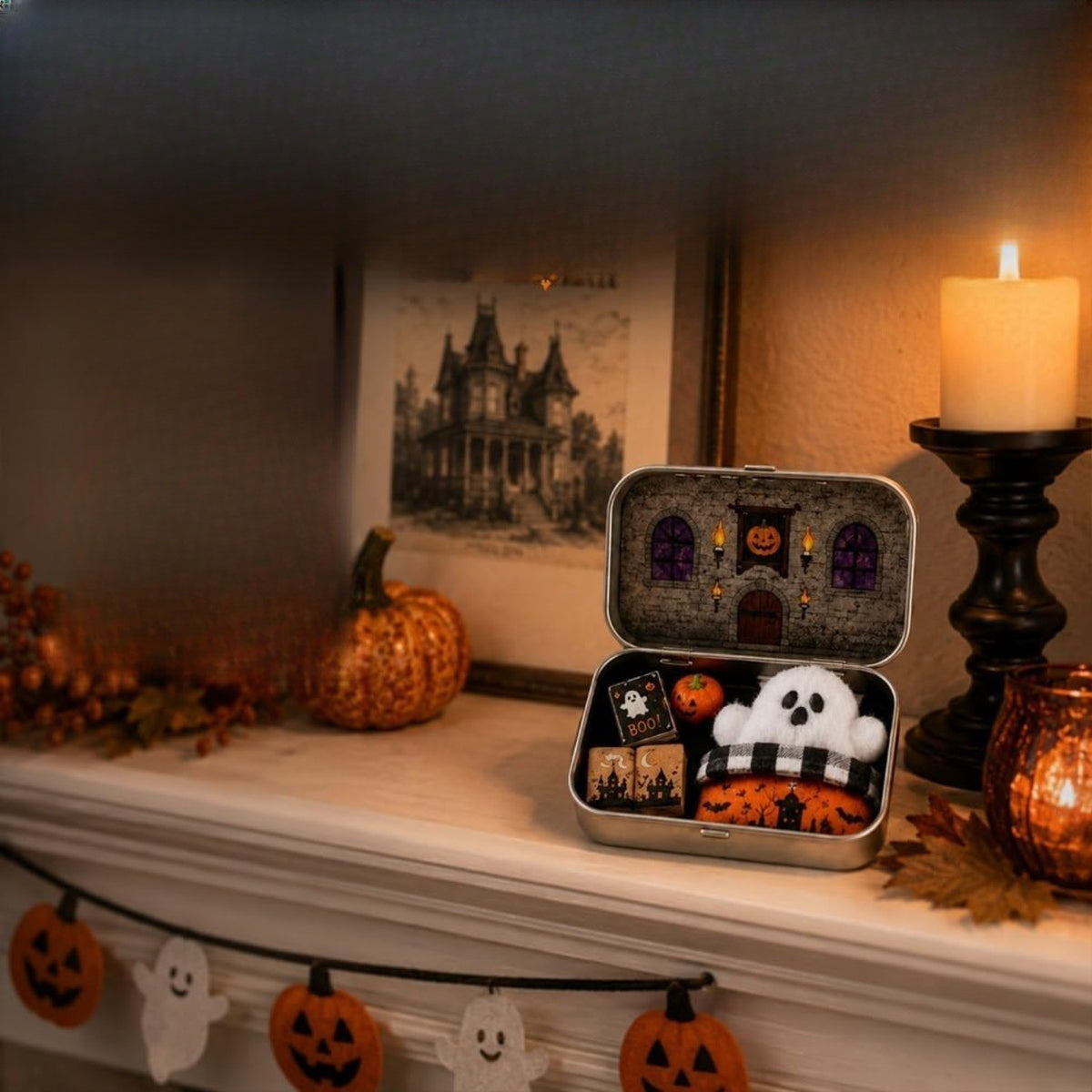 Spooky Ghost Tin Box Set