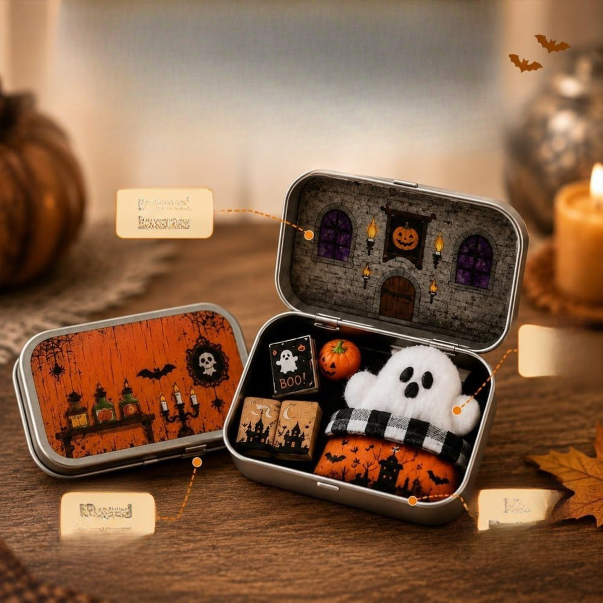 Spooky Ghost Tin Box Set