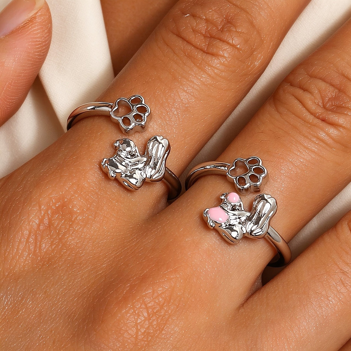 Paw & Puppy Adjustable Ring