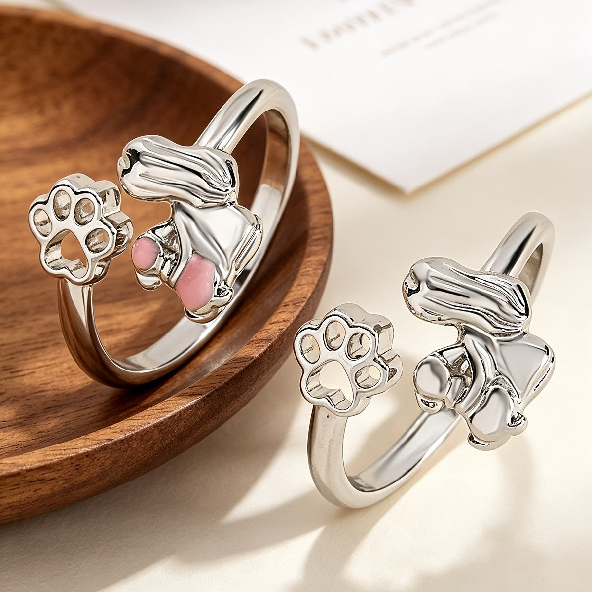 Paw & Puppy Adjustable Ring