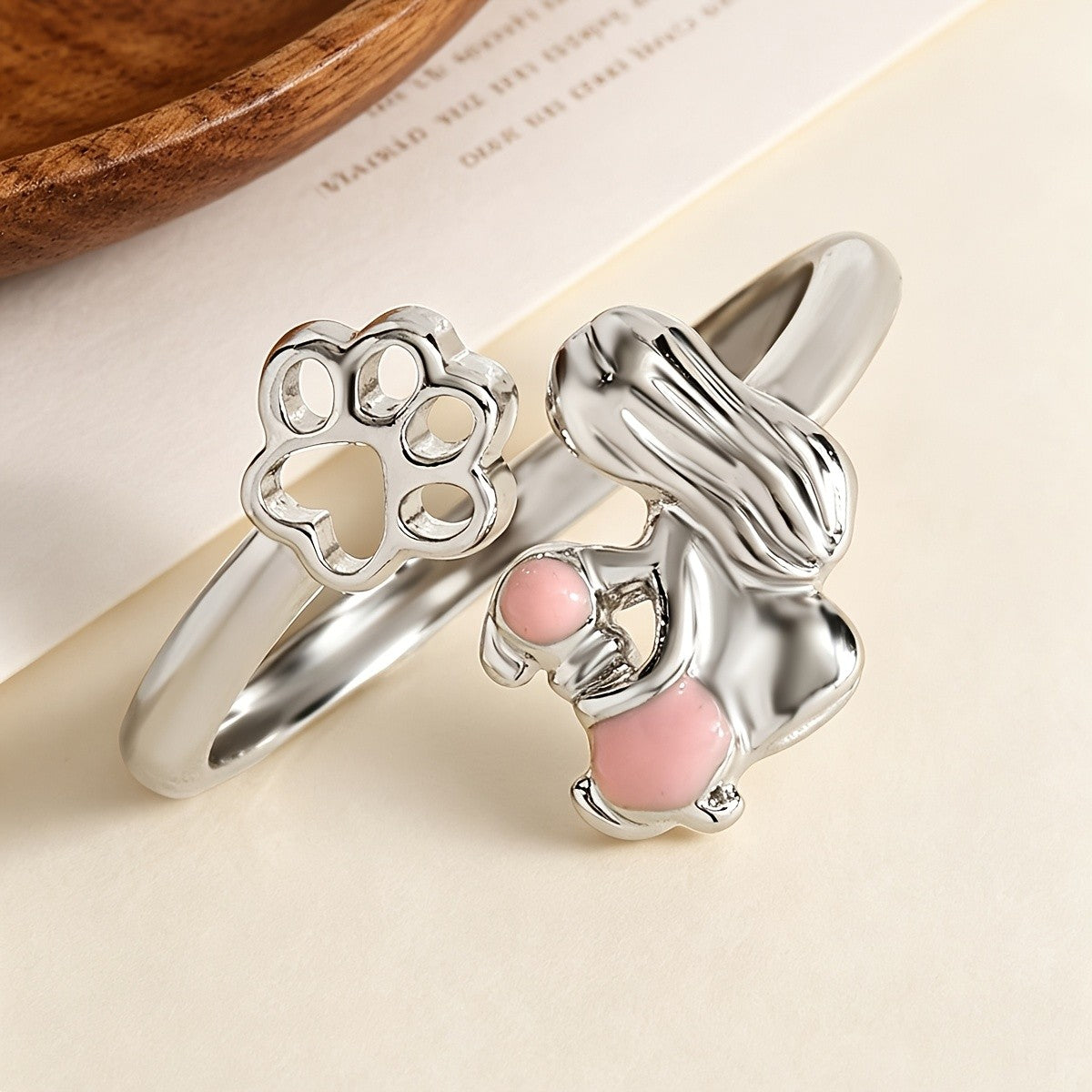 Paw & Puppy Adjustable Ring