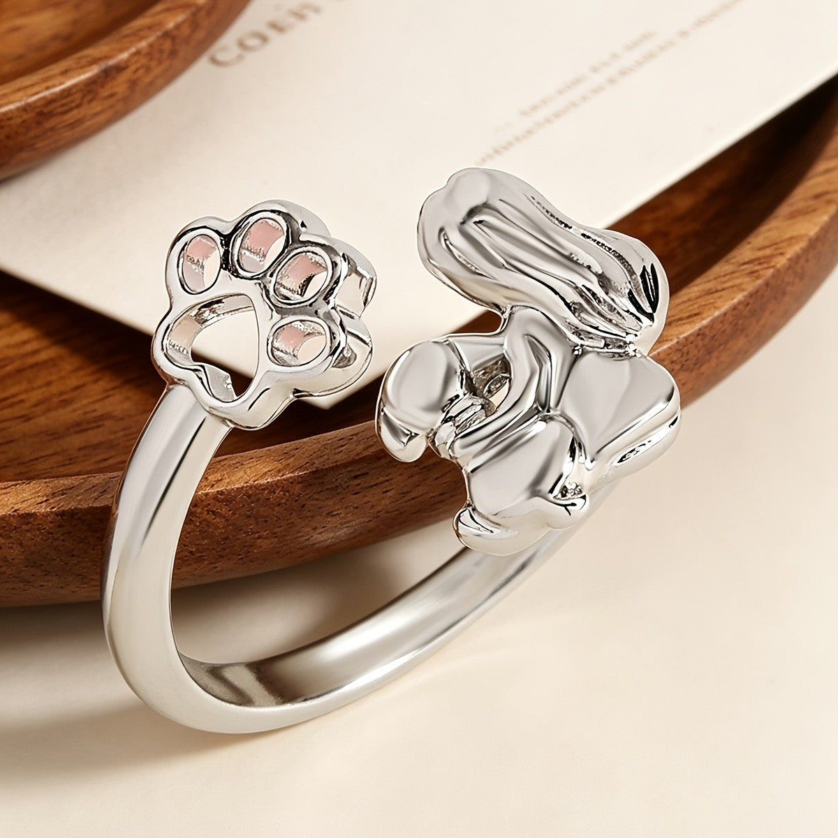 Paw & Puppy Adjustable Ring