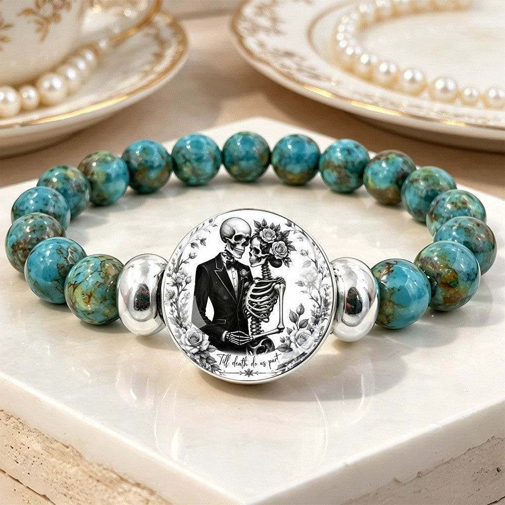 Skeleton Couple Turquoise Bracelet