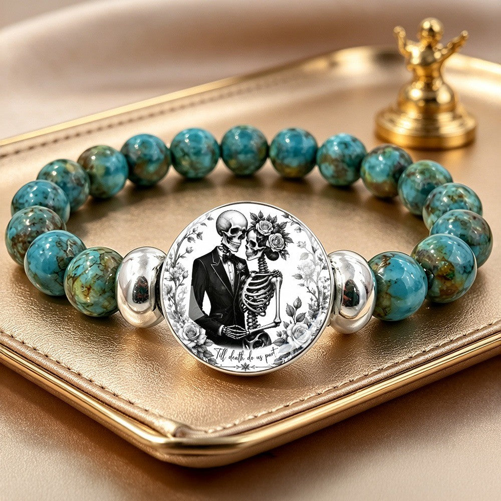 Skeleton Couple Turquoise Bracelet