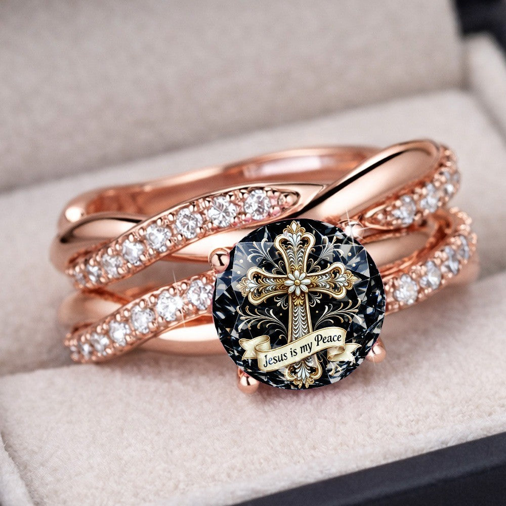 Cross & Peace Statement Ring