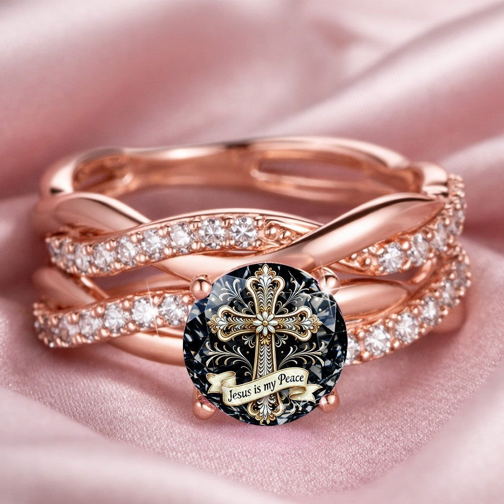 Cross & Peace Statement Ring