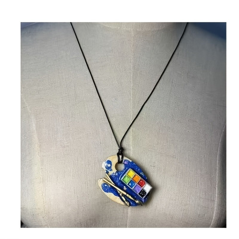 Colorful Paint Palette Necklace