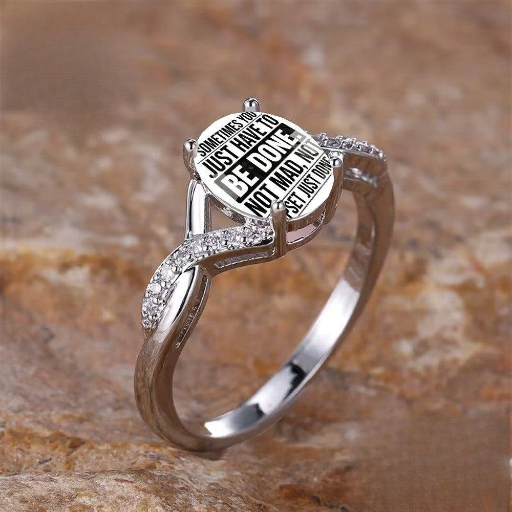 Twisted Crystal Statement Ring