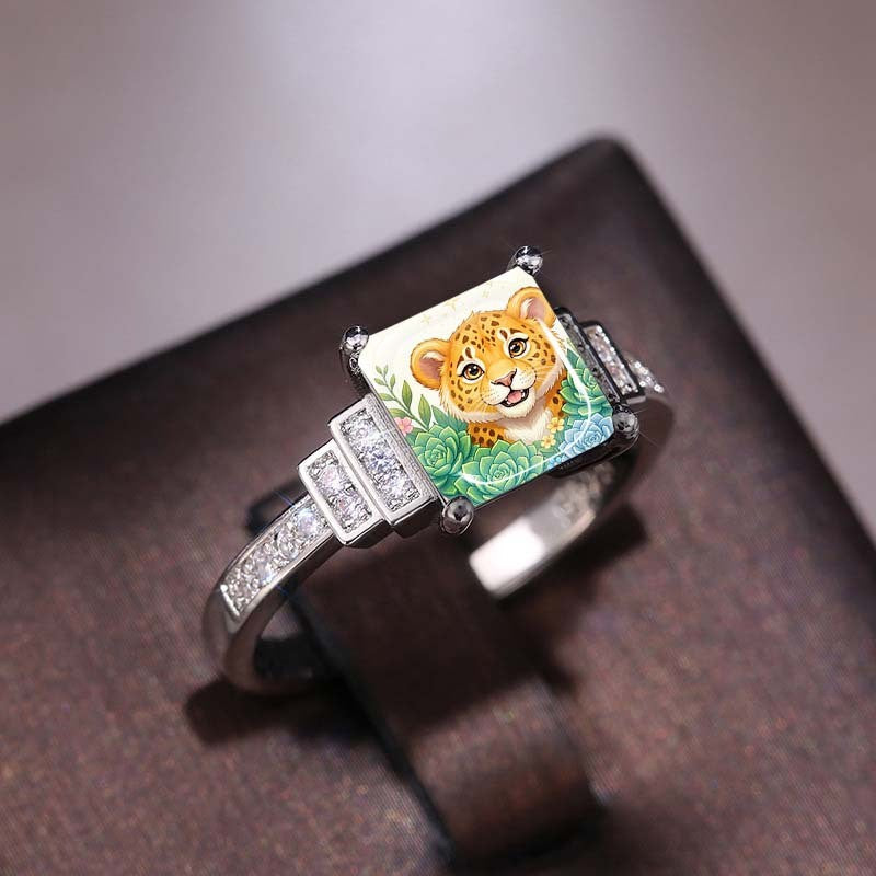 Cub & Succulent Square Ring