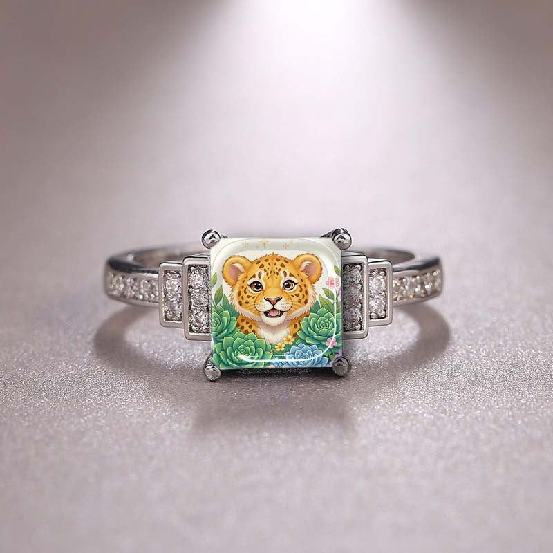 Cub & Succulent Square Ring