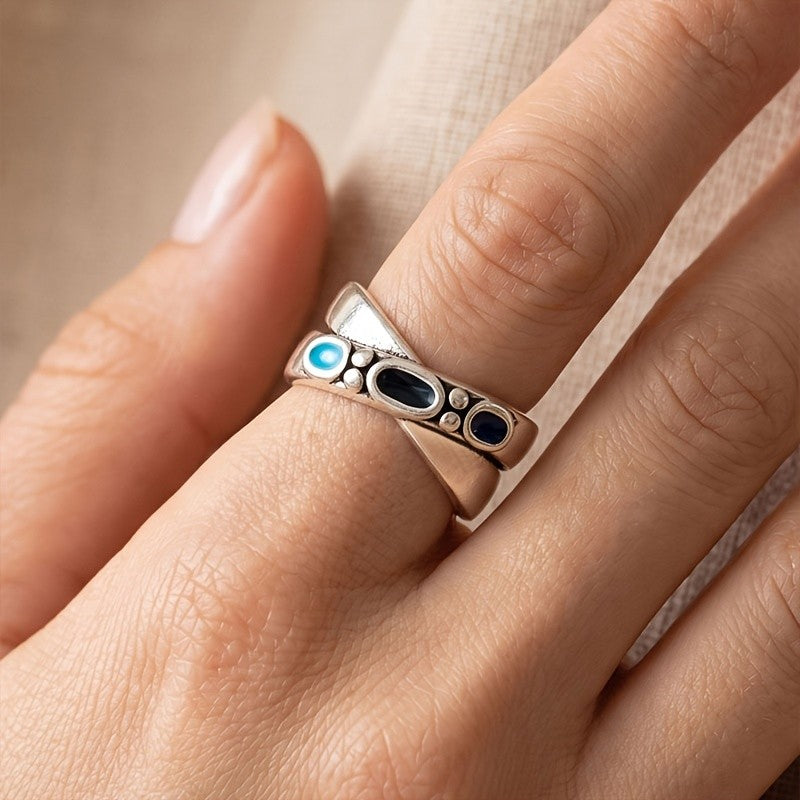 Tri-Stone Wrap Ring