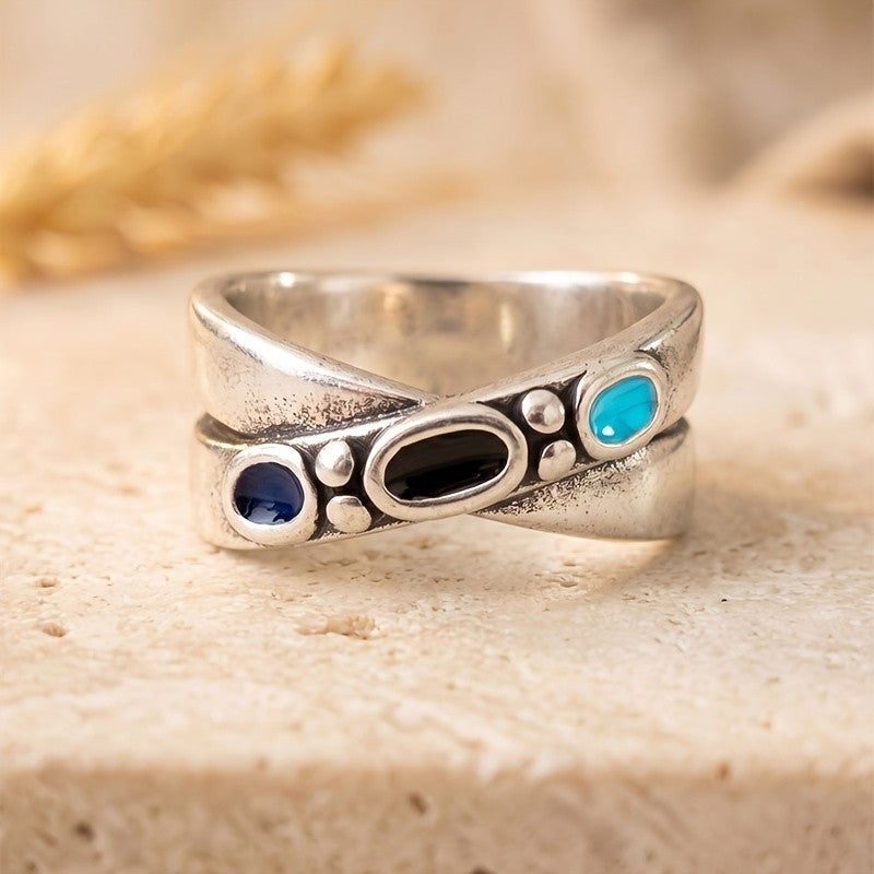 Tri-Stone Wrap Ring