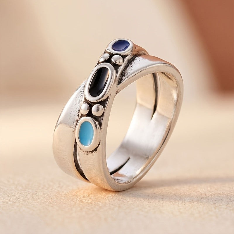 Tri-Stone Wrap Ring