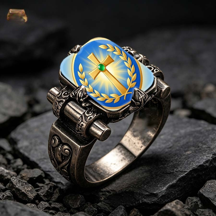 Blue Cross & Laurel Ring