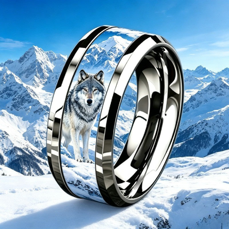 Wolf Mountain Scene Ring