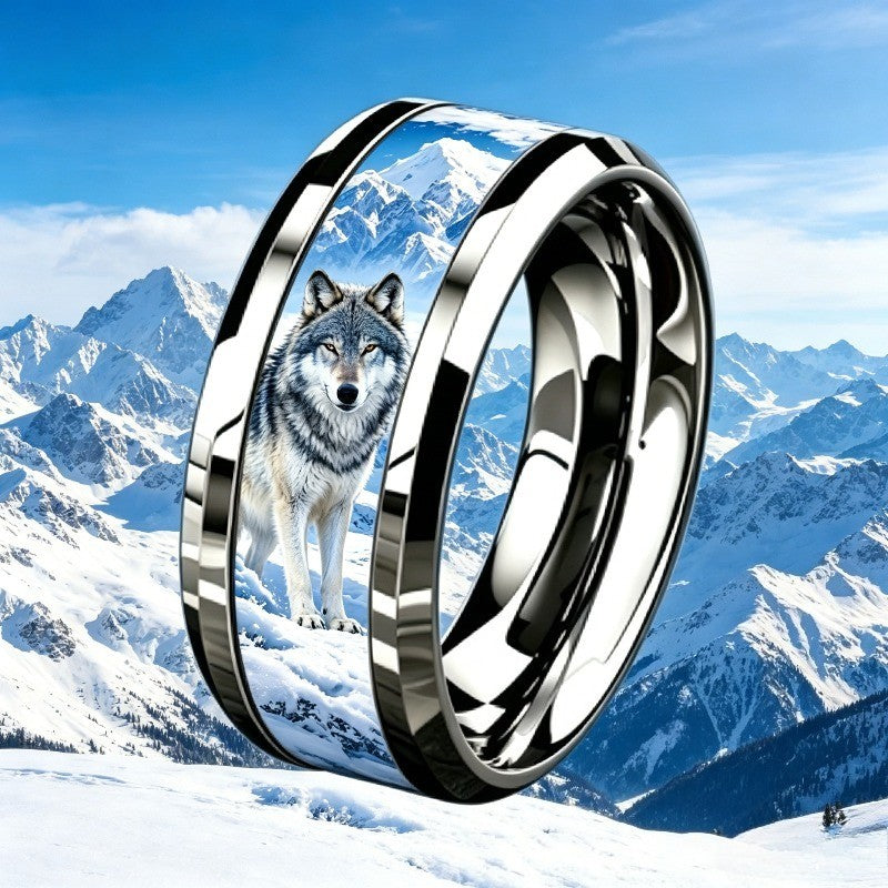 Wolf Mountain Scene Ring