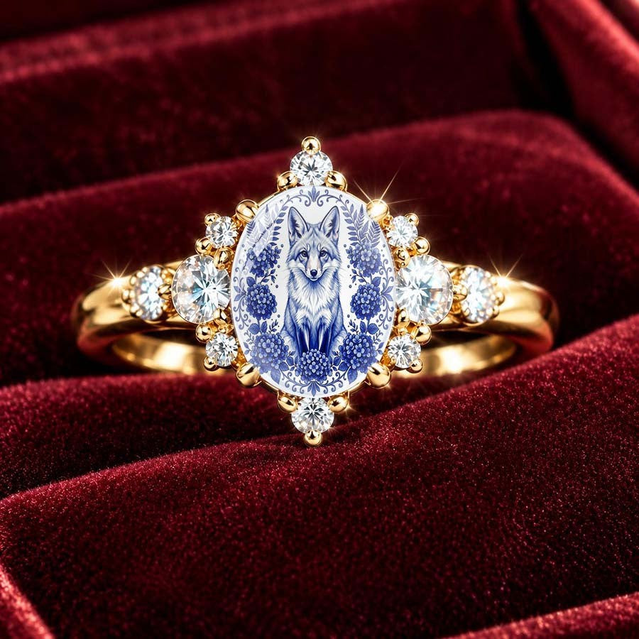 Blue Fox Oval Ring
