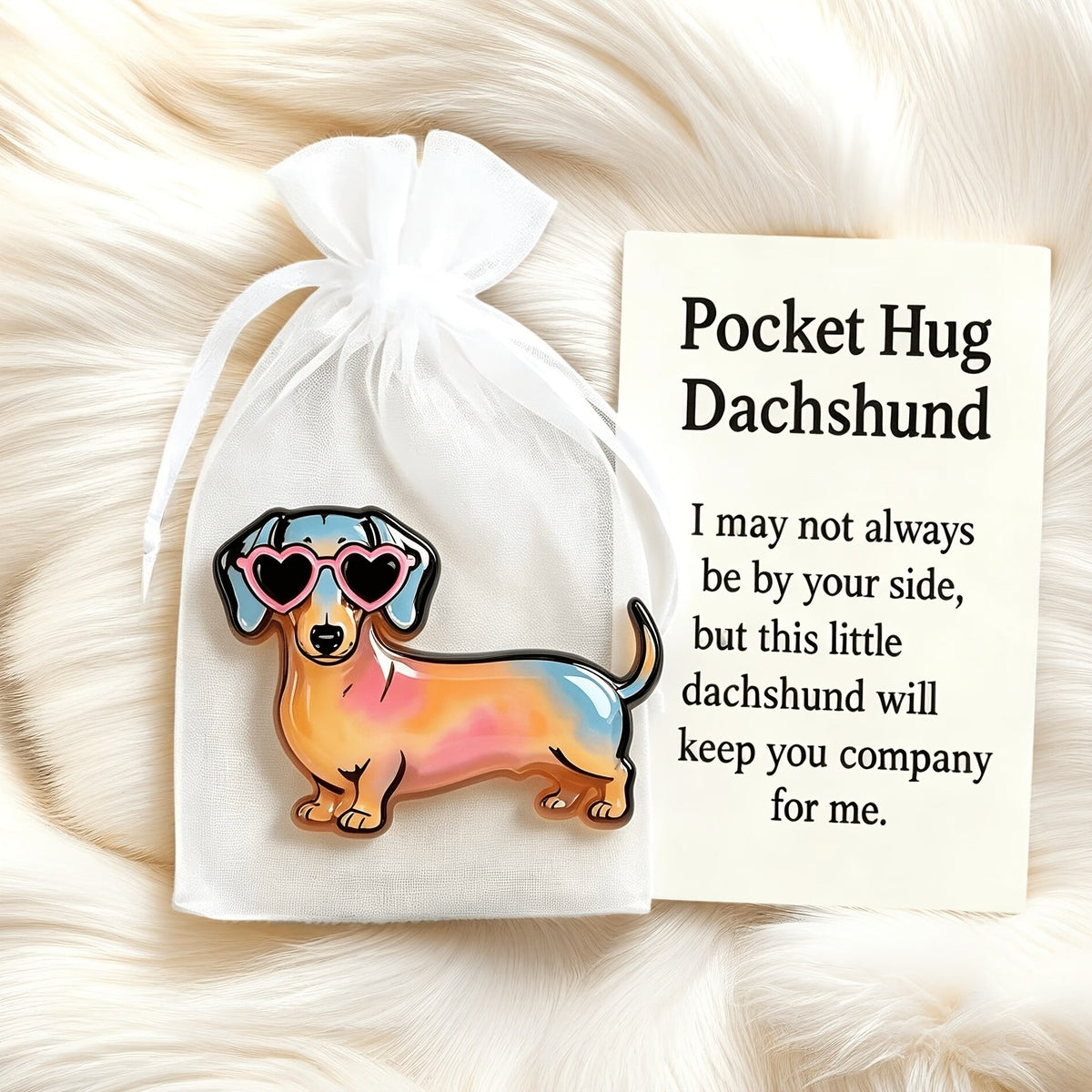 Dachshund Pocket Hug Card